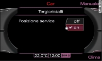 Display: posizione service